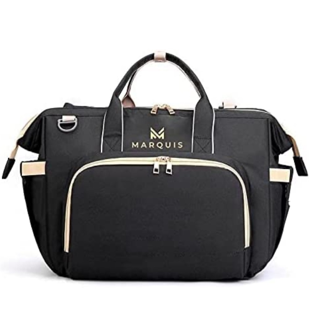 New Marquis Baby Diaper Bag All in One Travel Pack with Foldable Bassinet